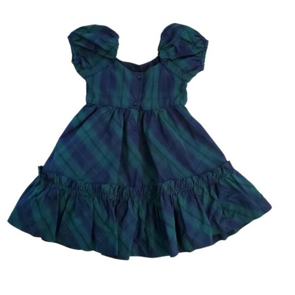 Janie and Jack Green Plaid Dress Size 4 - Picture 4 of 5